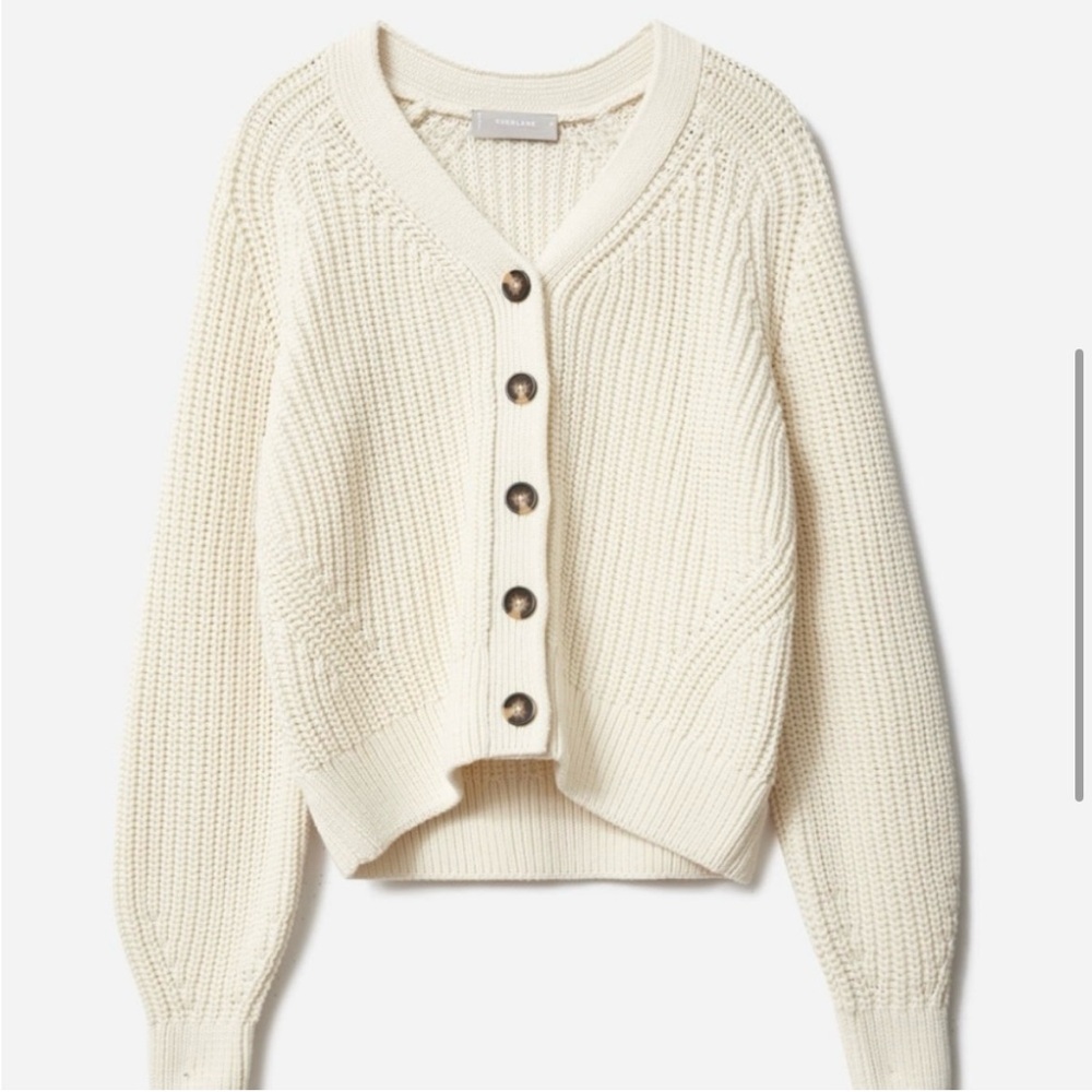 Everlane texture cotton cardigan - Cream colour size S